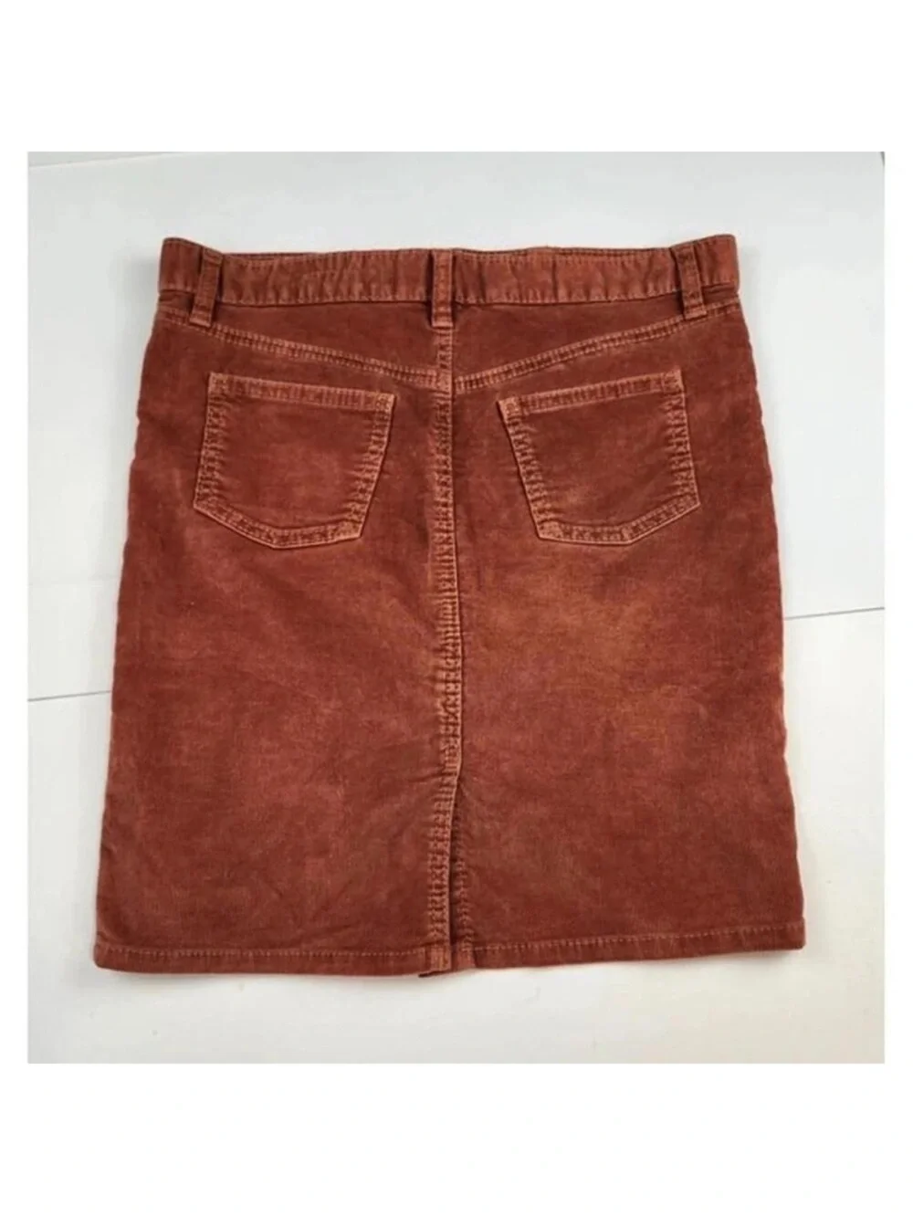 Gap 1969 Vintage Rust Corduroy Mini Skirt - Picture 5 of 9